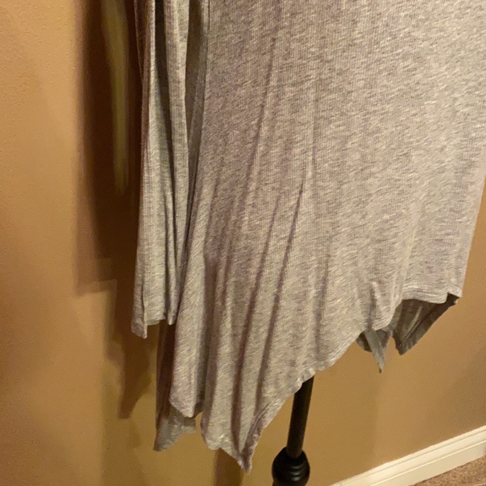 Grace & Lace gray ribbed long sleeve shirt size‎ S NWT - Picture 5 of 6
